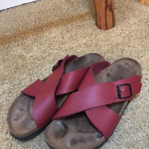 Birkenstock Red Sandals size 40 US 9.5-10
